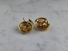 Load image into Gallery viewer, Womens Vintage Estate 14K Yellow Gold Modernist Diamond Earrings, 6.0g E5576
