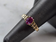Load image into Gallery viewer, Womens Vintage Estate 14K Gold Sapphire Diamond Ring 3.2g E5582