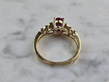 Load image into Gallery viewer, Womens Vintage Estate 14K Gold Sapphire Diamond Ring 3.2g E5582