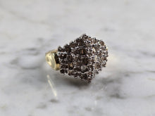 Load image into Gallery viewer, Womens Vintage Estate 14K Yellow Gold Modernist Diamond Cluster Ring 7.8g E5587