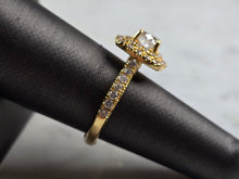 Load image into Gallery viewer, Womens Vintage Estate 18K Yellow Gold Diamond Engagement Ring 6.6g #E5589