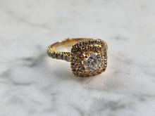 Load image into Gallery viewer, Womens Vintage Estate 18K Yellow Gold Diamond Engagement Ring 6.6g #E5589