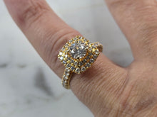 Load image into Gallery viewer, Womens Vintage Estate 18K Yellow Gold Diamond Engagement Ring 6.6g #E5589