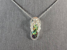 Load image into Gallery viewer, Womens Vintage Estate Sterling Silver Flip Flop Pendant Necklace 3.3g E5599