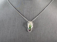 Load image into Gallery viewer, Womens Vintage Estate Sterling Silver Flip Flop Pendant Necklace 3.3g E5599
