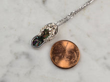 Load image into Gallery viewer, Womens Vintage Estate Sterling Silver Flip Flop Pendant Necklace 3.3g E5599