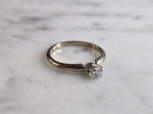 Load image into Gallery viewer, Womens Vintage Estate 14k White Gold Diamond Engagement Ring 1.8g  E5619