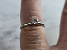 Load image into Gallery viewer, Womens Vintage Estate 14k White Gold Diamond Engagement Ring 1.8g  E5619