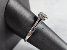 Load image into Gallery viewer, Womens Vintage Estate 14k White Gold Diamond Engagement Ring 2.3g  E5627