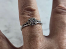 Load image into Gallery viewer, Womens Vintage Estate 14k White Gold Diamond Engagement Ring 2.3g  E5627
