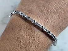 Load image into Gallery viewer, Womens Vintage Estate 10K White Gold Diamond Tennis Bracelet 10.9g E5630