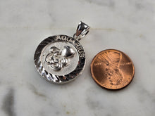 Load image into Gallery viewer, Womens Vintage Estate Sterling Silver Zodiac Aquarius Pendant 3.5g E5673