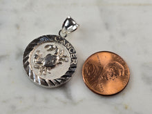 Load image into Gallery viewer, Womens Vintage Estate Sterling Silver Zodiac Cancer Crab Pendant 3.5g E5675