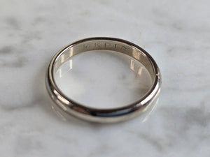 Womens Vintage 14k White Gold Frederick Goldman Wedding Ring Band, 2.9g E5680
