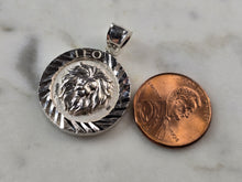 Load image into Gallery viewer, Womens Vintage Estate Sterling Silver Zodiac Leo Lion Pendant 3.5g E5684