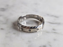 Load image into Gallery viewer, Mens Vintage Estate 10k White Gold Diamond Ring 4.8g #E5692