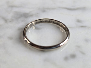 Womens Vintage 14k White Gold Frederick Goldman Wedding Ring Band, 1.6g E5694