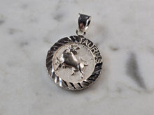 Load image into Gallery viewer, Womens Vintage Estate Sterling Silver Zodiac Taurus Pendant 3.5g E5696