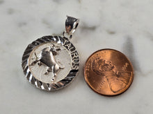 Load image into Gallery viewer, Womens Vintage Estate Sterling Silver Zodiac Taurus Pendant 3.5g E5696