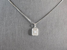 Load image into Gallery viewer, Womens Vintage Estate 14K White Gold Diamond Pendant Necklace 4.4g E5703