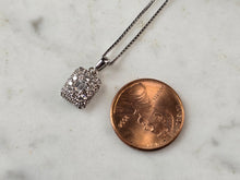 Load image into Gallery viewer, Womens Vintage Estate 14K White Gold Diamond Pendant Necklace 4.4g E5703