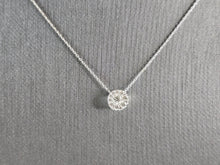 Load image into Gallery viewer, Womens Vintage Estate 18K White Gold Diamond Pendant Necklace 2.2g E5705