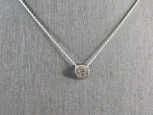 Load image into Gallery viewer, Womens Vintage Estate 18K White Gold Diamond Pendant Necklace 2.2g E5705