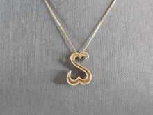 Load image into Gallery viewer, Jane Seymore 14K Gold Necklace W/ Open Heart Diamond Pendant 4.2g #E5706