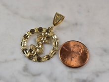 Load image into Gallery viewer, Vintage Estate 10K Yellow Gold Money Sign Pendant 1.9g E5711