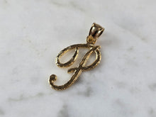 Load image into Gallery viewer, Womens Vintage Estate 14k Gold Initial "P" Pendant 1.2g E5714