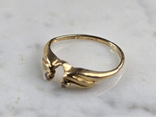 Load image into Gallery viewer, Womens Vintage Estate 14K Yellow Gold Magic Glo Diamond Ring Set 2.8g E5733