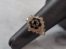 Load image into Gallery viewer, Womens Vintage Estate 14K Yellow Gold Sapphire &amp; Diamond Ring 5.9g #E5736