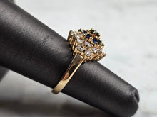 Load image into Gallery viewer, Womens Vintage Estate 14K Yellow Gold Sapphire &amp; Diamond Ring 5.9g #E5736