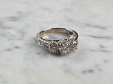 Load image into Gallery viewer, Womens Vintage Estate 14k White Gold Diamond Engagement Ring 4.2g  #E5739