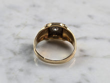 Load image into Gallery viewer, Mens Vintage Estate 14K Yellow Gold Diamond Ring 4.4g  E5740
