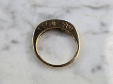 Load image into Gallery viewer, Womens Vintage Estate 10K Yellow Gold Diamond LOVE YOU Ring 2.2g #E5745