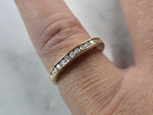 Load image into Gallery viewer, Womens Vintage Estate 10K Yellow Gold Diamond LOVE YOU Ring 2.2g #E5745