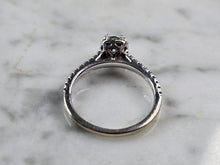 Load image into Gallery viewer, Womens Estate 14k White Gold Lab Diamond Ring 2.6g #E5756