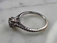 Load image into Gallery viewer, Womens Estate 14k White Gold Lab Diamond Ring 2.6g #E5756