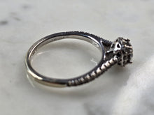 Load image into Gallery viewer, Womens Estate 14k White Gold Lab Diamond Ring 2.6g #E5756