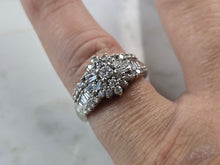 Load image into Gallery viewer, Womens Vintage Estate 14K White Gold Diamond Ring, 4.7g E5759