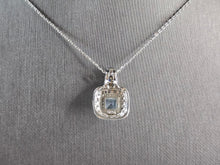Load image into Gallery viewer, Womens Vintage Estate Sterling Silver Topaz Pendant Necklace 5.2g E5769