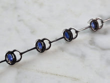 Load image into Gallery viewer, Womens Vintage Estate Sterling Silver Modernist Sapphire Bracelet 10.4g #E5778