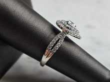 Load image into Gallery viewer, Womens Vintage Estate Sterling Silver Pear Shaped Diamond Ring 3.7g #E5791