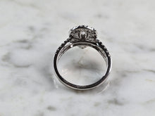 Load image into Gallery viewer, Womens Vintage Estate Sterling Silver Pear Shaped Diamond Ring 3.7g #E5791