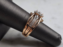 Load image into Gallery viewer, Exquisite Womens Vintage Estate 14K Rose Gold Diamond Ring 8.2g E5793