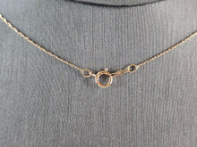 Load image into Gallery viewer, Women Vintage Estate 10K Rose Gold Diamond Key Heart Pendant Necklace 1.8g E5795