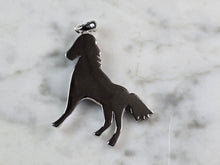 Load image into Gallery viewer, Womens Sterling Silver Blue Opal Horse Pendant  6.9g E5804