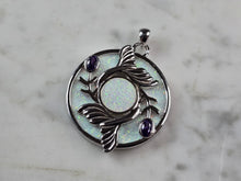 Load image into Gallery viewer, Womens Sterling Silver Opal Koi Fish Pendant 10.7g E5805