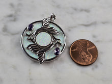 Load image into Gallery viewer, Womens Sterling Silver Opal Koi Fish Pendant 10.7g E5805